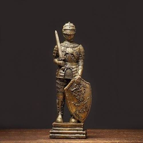 Statue viking soldat du wessex combattant bronze