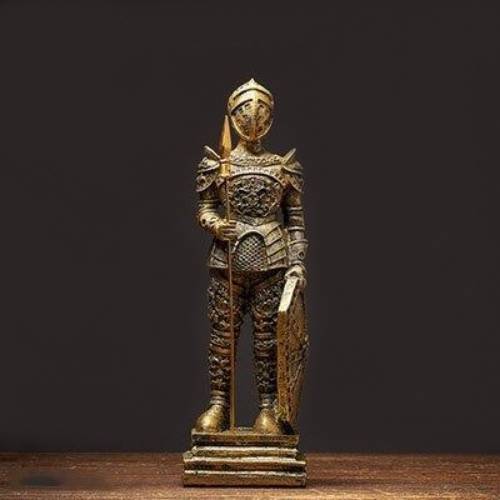 Statue viking soldat du Wessex Lancier Bronze