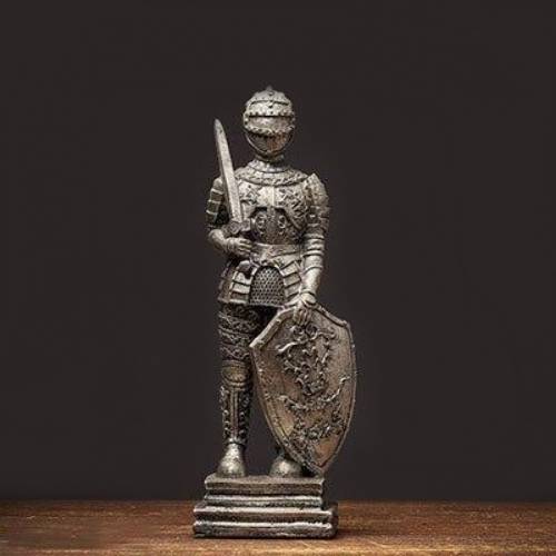 Statue viking soldats du Wessex combattant argent