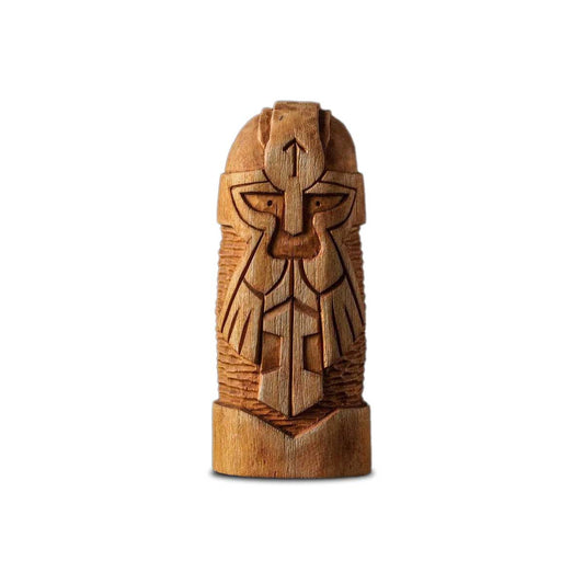 Statuette Viking en bois Thor