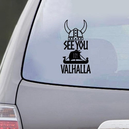 Stickers Viking See You in Valhalla noir