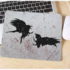 Viking Fighting Crows Mouse Pad